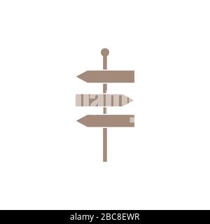 The signpost icon vector, solid illustration, pictogram isolated on white backround eps 10 Stock Vector
