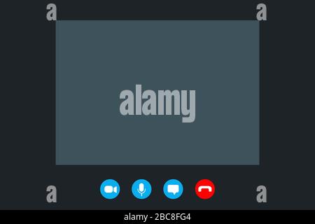 video call screen template. Vector illustration back Stock Vector