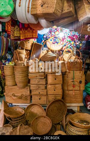 Basket Making Supplies for Sale at a Market in Bali Indonesia