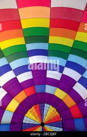 hot air ballon fabrics colour pattern Stock Photo