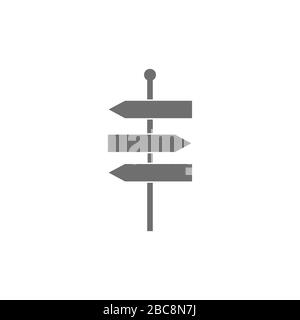 The signpost icon vector, solid illustration, pictogram isolated on white backround eps 10 Stock Vector