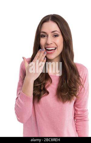 Young woman studio shot casual wear Stock Photo - Alamy