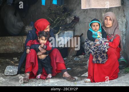Syrian Slums April 2, 2020: The pictures show the displaced Syrians living in a ...