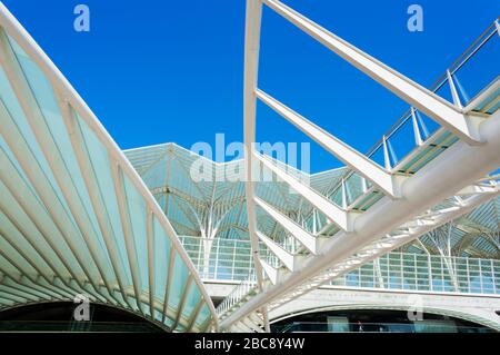 Oriente railway station, Lisbon, Portugal, Stock Photo