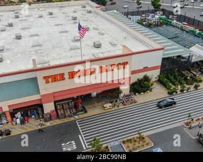 Aerial view of The Home Depot store and parking lot in San Diego, California,  USA. Home Depot is the largest home improvement retailer and constructio  Stock Photo - Alamy