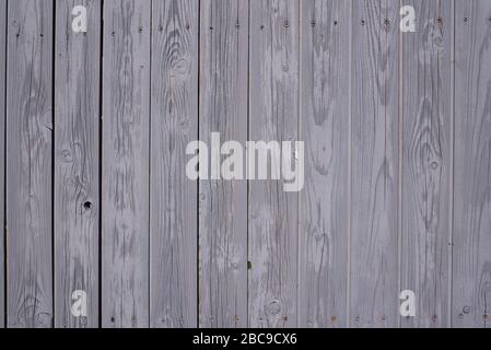 Background from a gray wall made of wooden slats, with structure and texture of wood Stock Photo