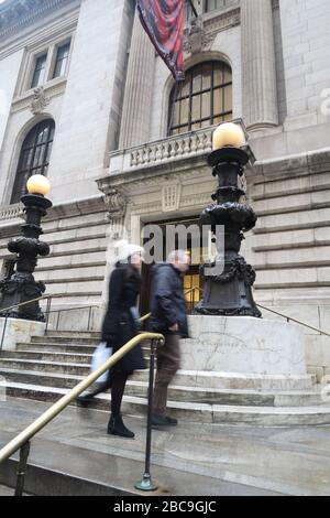 Stephen A. Schwarzman Building, New York Public Library Main Branch,  Bryant Park, Manhattan Stock Photo