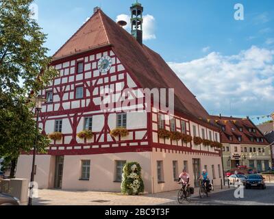 Hilpoltstein, town hall, Franconia, Bavaria, Germany Stock Photo