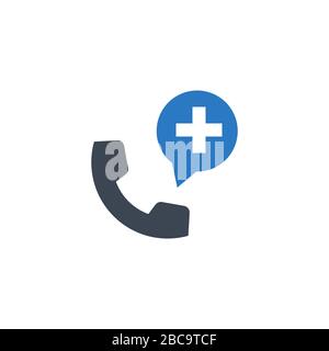 Emergency Phone related vector glyph icon. Isolated on white background. Vector illustration. Stock Vector