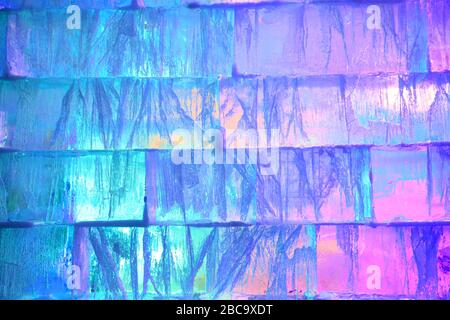 Ice cubes piled up, close-up Stock Photo