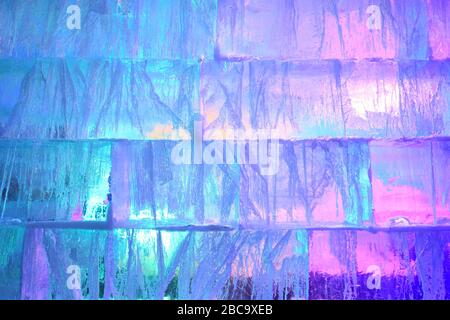 Ice cubes piled up, close-up Stock Photo