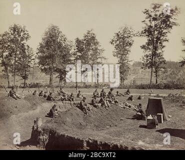 View from Confederate Lines Southeast of Atlanta, Georgia, photo by George N. Barnard, 1864 Stock Photo