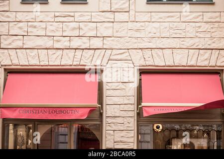 French footwear designer Christian Louboutin poses on the red carpet for an  opening event for the exhibition Louis Vuitton Series 2 ¨C Past, Present  Stock Photo - Alamy