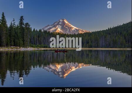 Mount Hood from Frog Lake, Oregon USA Stock Photo