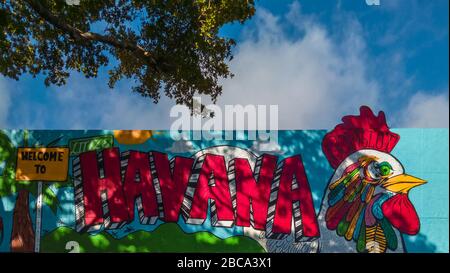 Calle Ocho Mural. Little Havana. Miami. Florida. USA. Stock Photo