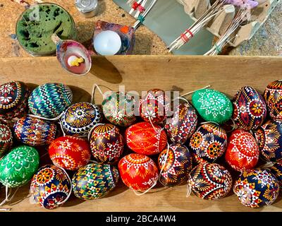 Sorbian Easter eggs Stock Photo