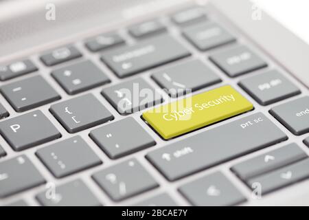 Cyber security hacking https MFA password phishing scam concept shown on close up enter key on notebook keyboard Stock Photo