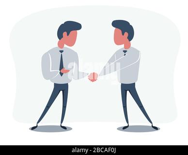 Two businessman shaking hands - Welcome to business Stock Vector