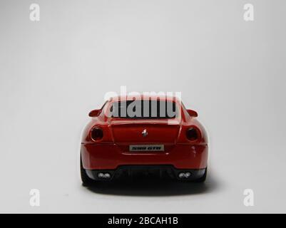 Ferrari 599 GTB Fiorano 1:43 scale die-cast car. Stock Photo