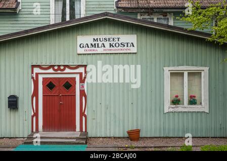 Sweden, Southeast Sweden, Glasriket, Kingdom of Glass historical glass making region, Kosta, Old Kosta Museum, exteior Stock Photo