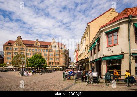 Sweden, Scania, Malmo, Lilla Torg square Stock Photo