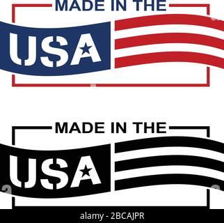 Made in the USA Label Logo Isolated Vector Illustration Stock Vector