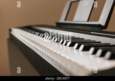 Piano keyboard musical ins.Piano keyboard Stock Photo