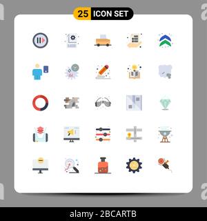Stock Vector Icon Pack of 25 Line Signs and Symbols for arrows, coding, car, hand, binary Editable Vector Design Elements Stock Vector