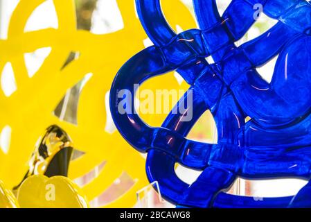 Sweden, Southeast Sweden, Glasriket, Kingdom of Glass historical glass making region, Kosta, factory made glassware for sale Stock Photo