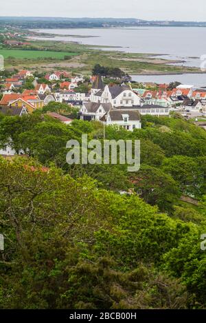 Sweden, Scania, Molle, high angle town view Stock Photo