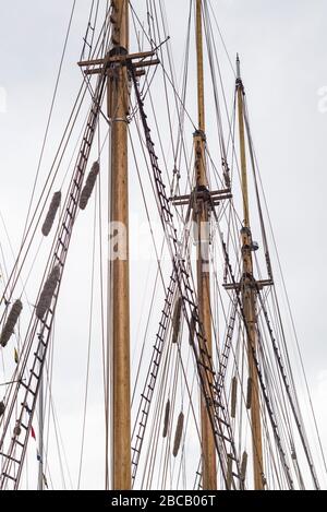 Sweden, Vastragotland and Bohuslan, Gothenburg, Klippan District, sailing ship Stock Photo