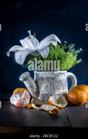 tools for an electrician or electric technician, on a white table bench Stock Photo