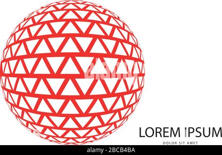 Abstract 3d red logo in vector format. Can be used in branding or different graphic design layouts Stock Vector