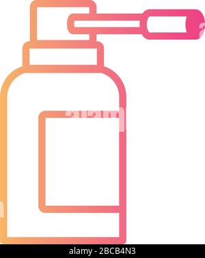 medicine bottle drug linear gradient style icon Stock Vector
