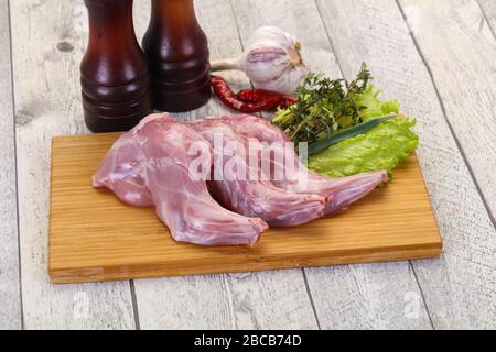 Raw rabbit legs ready for cooking Stock Photo