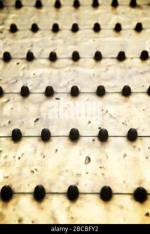 Metallic door in Mosque of Cordoba, Andalusia, Spain. Stock Photo