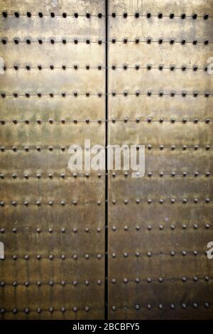 Metallic door in Mosque of Cordoba, Andalusia, Spain. Stock Photo