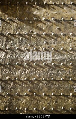 Metallic door in Mosque of Cordoba, Andalusia, Spain. Stock Photo