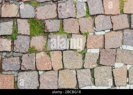 Cobblestone pavement as background Stock Photo