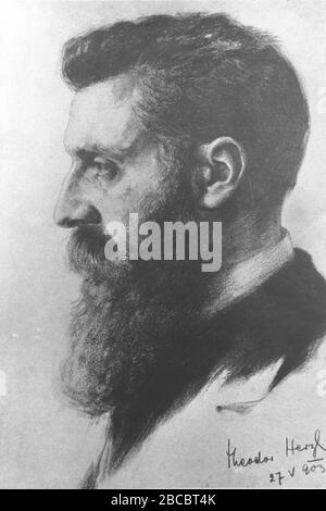 English A Sketch Of The Late Dr Theodor Herzl O I I O O C U O I N I U I O I O I I I O U E I I I N E E I U 1 January 1901 This Is Available From National Photo Collection Of