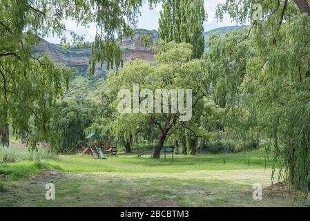 GOLDEN GATE HIGHLANDS NATIONAL PARK, SOUTH AFRICA - MARCH 2, 2020: A childrens playground in Glen Reenen at Golden Gate Stock Photo