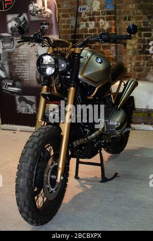 WROCLAW, POLAND - August 11, 2019: USA cars show: BMW stylish motor bike. Stock Photo