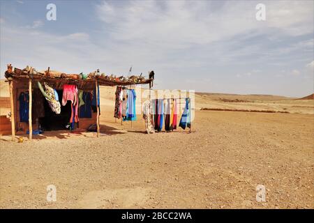 Roadside Vendor in Atlas Mountains, Morocco Stock Photo