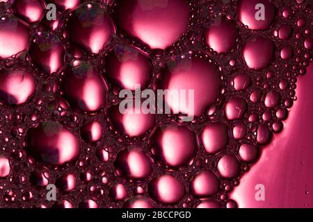 soap bubbles close up, macro, abstract colorful background Stock Photo