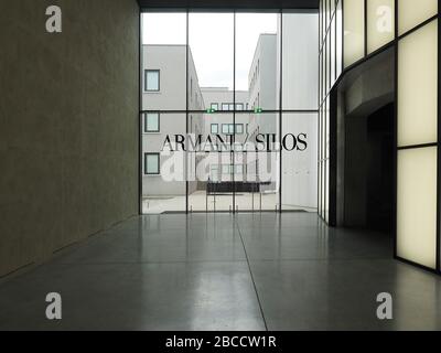 Armani Silos, forty years of Giorgio Armani fashion, Via Bergognone 40, Milan, Lombardy, Italy, Europe Stock Photo