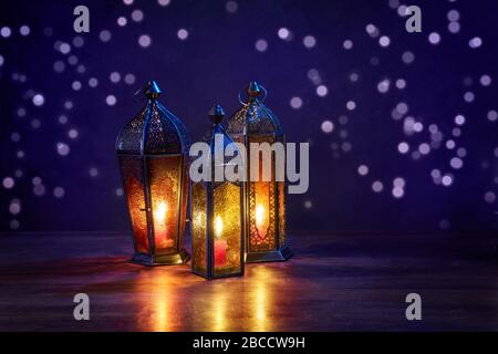 Ramadan Lantern lamp or Fanous Ramadan on a Ramadan background as a festive  celebration of the Islamic fasting days in Arabian Islamic countries, reli  Stock Photo - Alamy