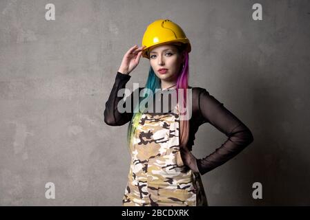 Female Construction Worker Stock Photo