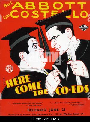 BUD ABBOTT and LOU COSTELLO in HERE COME THE CO-EDS 1945 director JEAN YARBROUGH Universal Pictures / General Film Distributors (GFD) Stock Photo