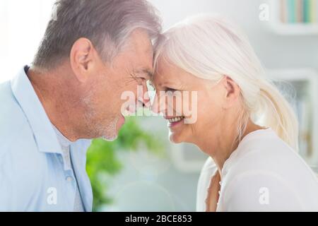 Senior couple at home Stock Photo