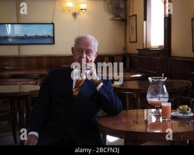 Mr. Arrigo Cipriani at Harry's Bar, Venice, Veneto, Italy, Europe Stock Photo